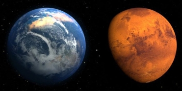 Die Erde und der Mars